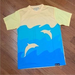Pink Dolphin Yellow short sleeve Shirt